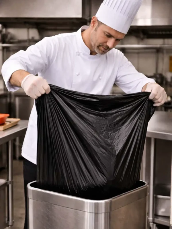 CoreShield™ Heavy-Duty Garbage Bags – 60 Gallon High-Performance Trash Liners (Flat Pack)