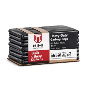 CoreShield™ Heavy-Duty Garbage Bags – 60 Gallon High-Performance Trash Liners (Flat Pack)